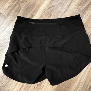 Lululemon shorts: Lululemon high waisted 4” speed up shorts in black